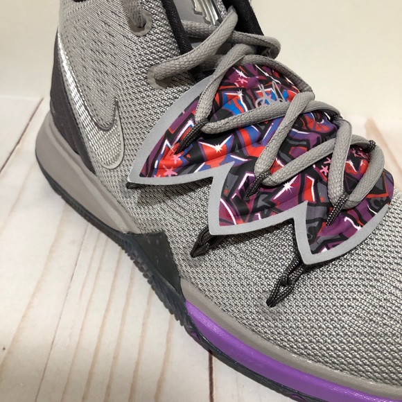 kyrie 5 gray and purple